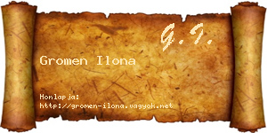 Gromen Ilona névjegykártya